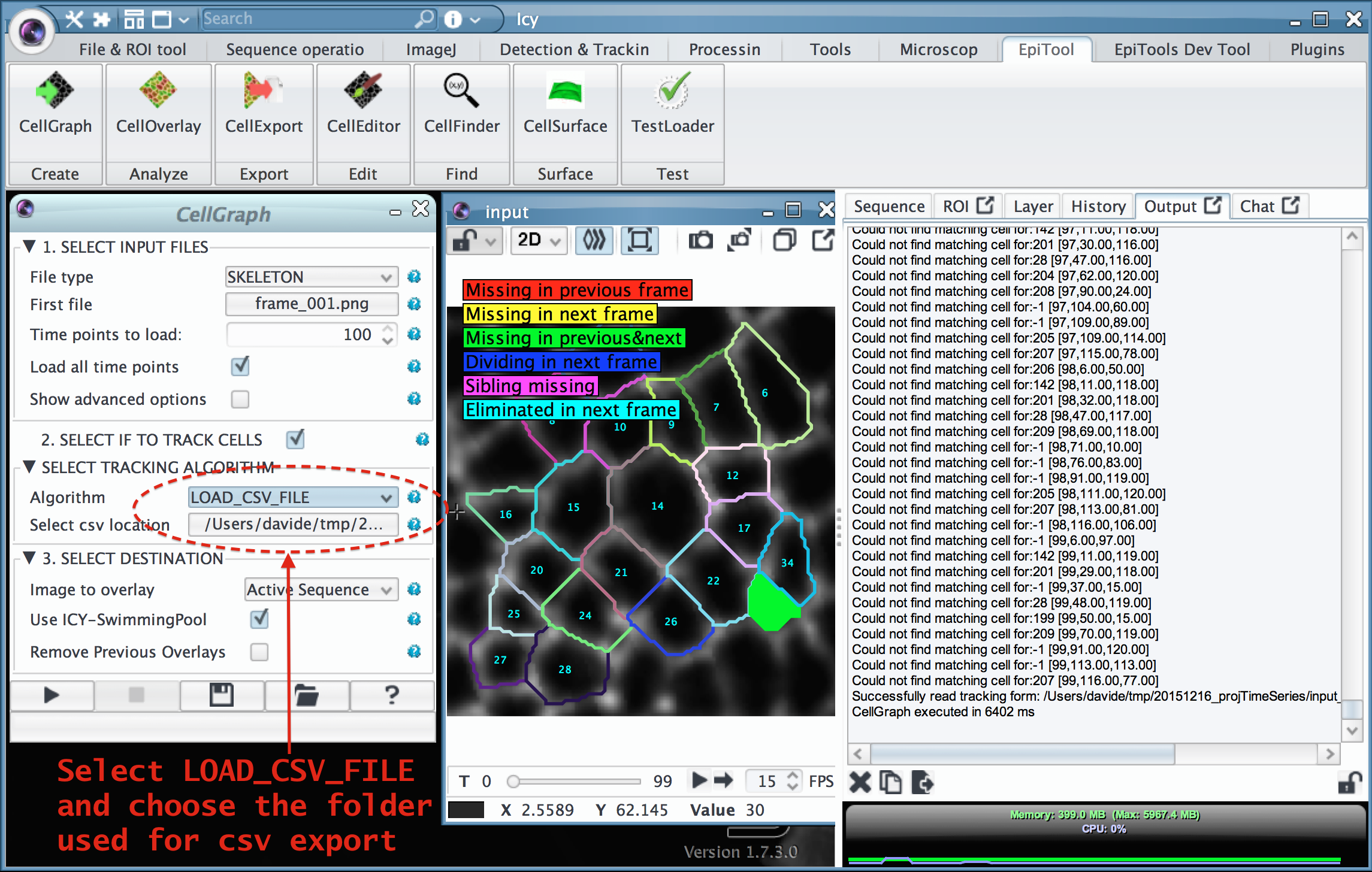 Matlab tracking import